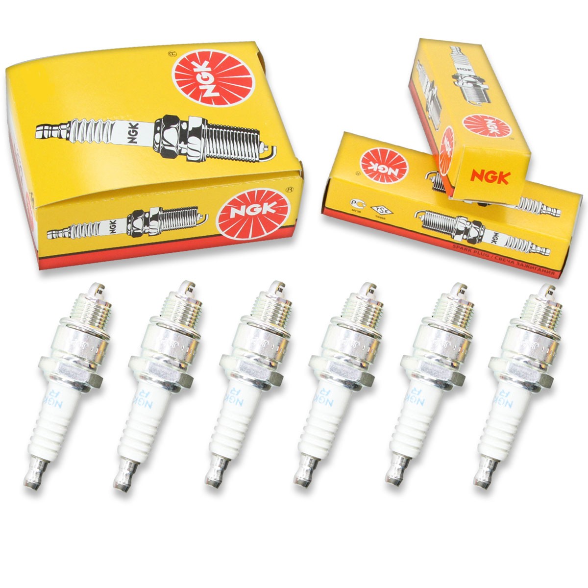 6 pcs NGK Standard Spark Plugs for 1970-1975 Volvo 164 3.0L L6 - Engine Kit bi