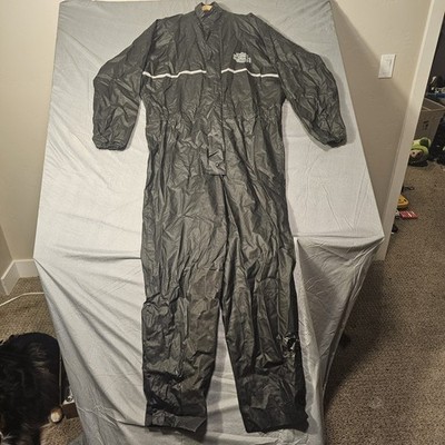 Harley Davidson One Piece Rain Suit Men's Large Reflective Hi-Vis