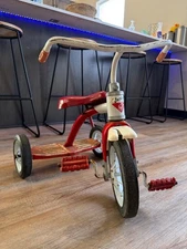 AMF Junior Toy Division 1960s Vintage Tricycle, Red and white, all original, 