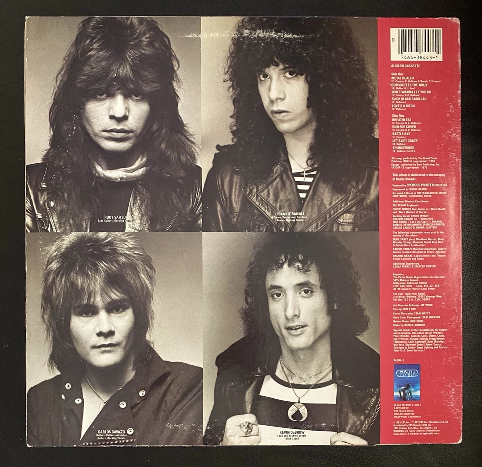 QUIET RIOT Metal Health USED 1983 LP Heavy Metal Vinyl Record PSHA-38443 NM - Image 2 of 4