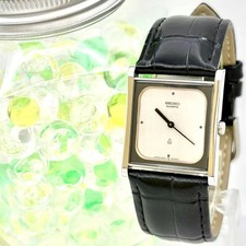 Rare / Battery SEIKO Men's Watch Rectangular 2620-5300 924270 Belt