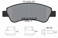 Textar Bremsbelagsatz Scheibenbremse Q+ 2395401 FüR Peugeot Opel Ds DS3 C2 C4 C3
