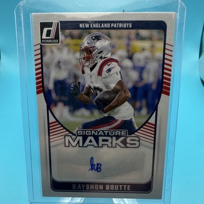 Panini 2024 Donruss Signature Marks Autograph Kayshon Boutte #SMA-KBO Patriots