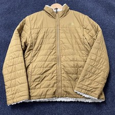The North Face Jacket Girls XL 18 Beige Puffer Sherpa Fleece Lined Zip Winter
