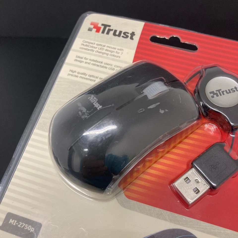 Trust Colour Changing Compact Optical Mouse LED Retractable USB Office NEW - Image 3 of 4