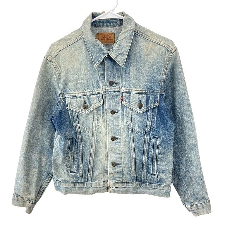 Levi's Trucker Jacket 70506-0216 Vintage Men's Size 40 Blue USA Made 80s Flaw