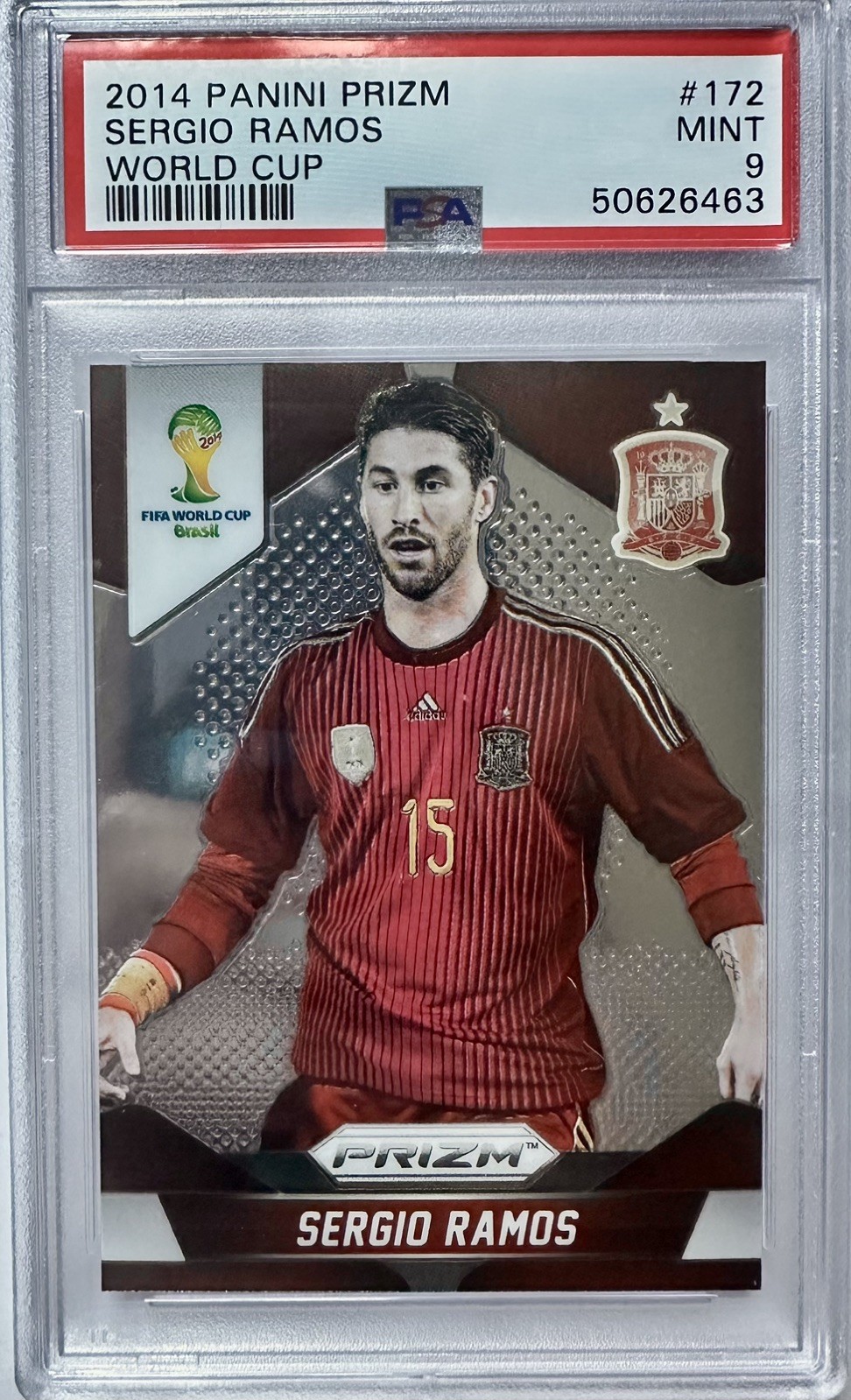 2014 Sergio Ramos Panini Prizm World Cup #172 PSA 9 MINT