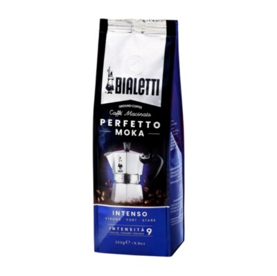Bialetti Perfetto Moka Intenso 250g Ground Coffee Dark Roast Intense Bulk
