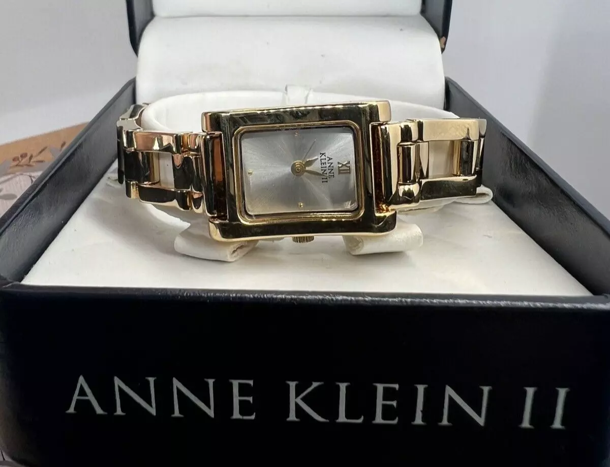 Vintage Anne Klein II Ladies Watch 10 3760 1 753H Goldtone Link Needs Battery