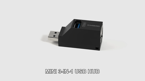 KiWiBiRD Mini USB Hub ( 1x USB 3.0, 2x USB 2.0 ), USB Splitter Extension Adapter - Video 1 of 1