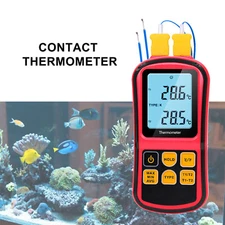 Digital Thermocouple Thermometer Temperature Dual-channel Meter Tester LCD UE