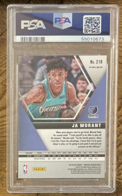JA MORANT 2019-20 PANINI MOSAIC BLUE REACTIVE PRIZM Rookie