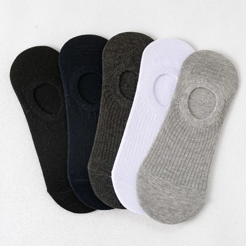 5pair Socks Men No Show Low Cut Short Ankle Cotton Non-slip Breathable Invisible - Picture 18 of 24