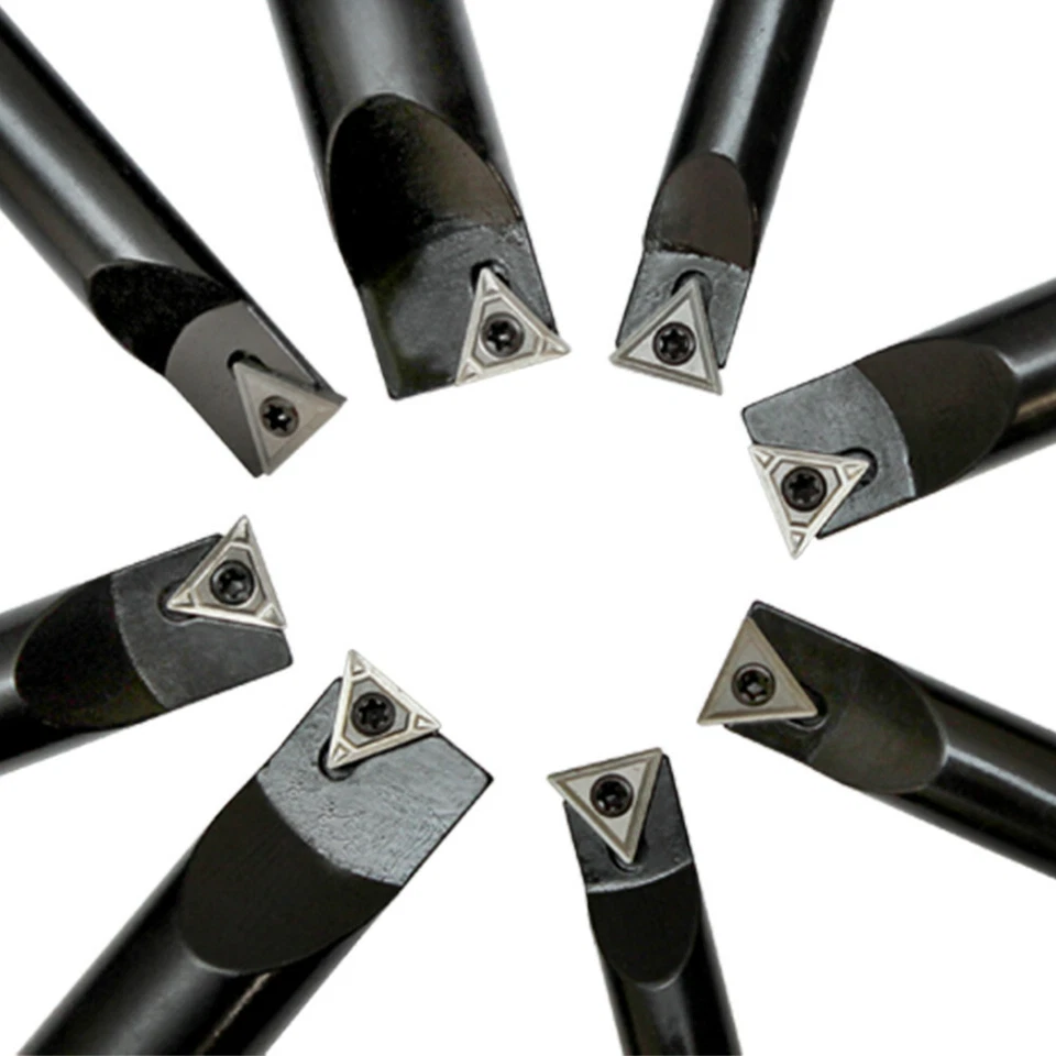 Juego de 8 piezas de barra de perforación indexable de vástago de 3/4"" herramienta de torno de torneado con inserción TCMT gratuita Foto 3 de 4