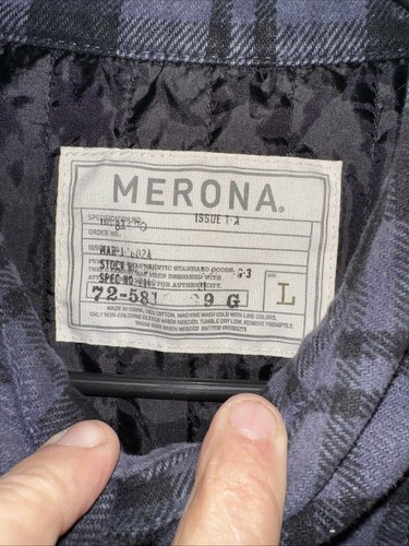 Merona Flannel, Quilted Lined, Purplish Grey and Black, Jacket Men’s W/ Pockets - Picture 2 of 20