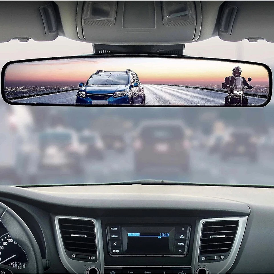 For Wide Convex Angle Car Truck SUV PANORAMIC Rear View Mirror 17'' - Image 4 of 4