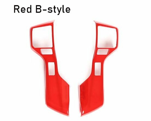 2×Red ABS Steering Wheel Trim For T@yota T@coma 2016-20 Tundr@ 14+ 4Runner 10-19 - Picture 5 of 5