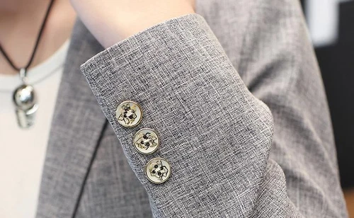 Men Work Blazer Jacket Casual One Button Slim Fit Suit Formal Coat Business Tops - Picture 7 of 21