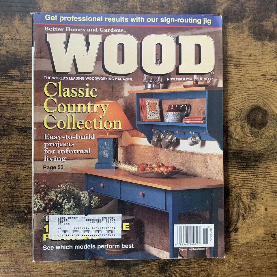 Vintage Wood Magazine November 1996 Build This Classic Country Collection - Image 3 of 4