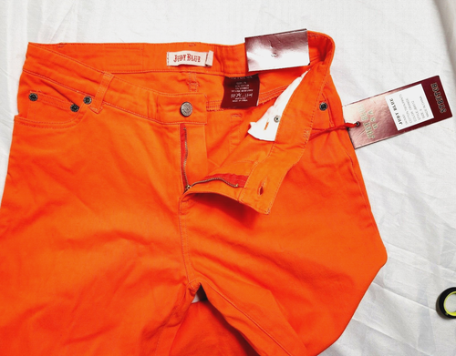 Judy Blue Womens Size 9 Skinny Cotton Twin Skinny Pants 28x31 Orange JB8512 -NWT - Picture 2 of 14