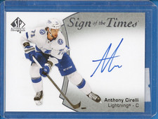2021/22 SP AUTHENTIC Anthony Cirelli SOTT SIGN OF THE TIMES AUTOGRAPH AUTO