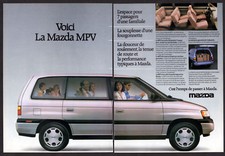 1988 MAZDA MPV Vintage Original 2 page Print AD Silver wagon photo Fr Canada