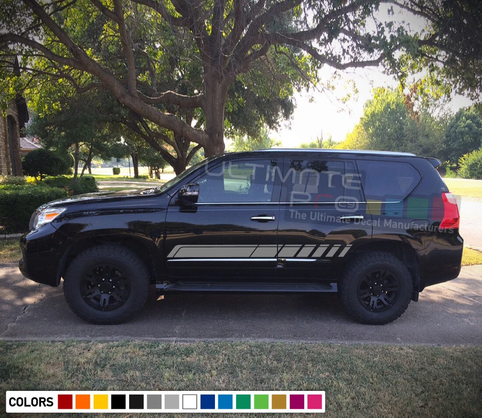 Kit de calcomanías adhesivas gráficas a rayas para Lexus GX cubierta de espejo lámpara faldones de puerta Foto 4 de 4