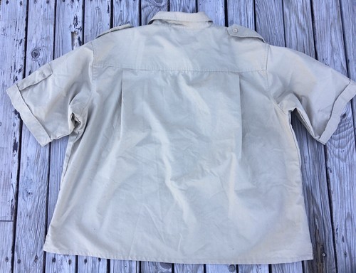 Boy Scouts of America Uniform Shirt Ladies 46/48 Beige Embroidered Logo USA Flag - Picture 12 of 12