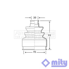 Fits Skoda Felicia 1.3 1.6 1.9 D CV Joint Boot Set Front Inner Mity 6U0407285