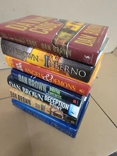 Lot of 7 Dan Brown Da Vinci Code Angels  Demons Origin Symbol HARDCOVER Book Set