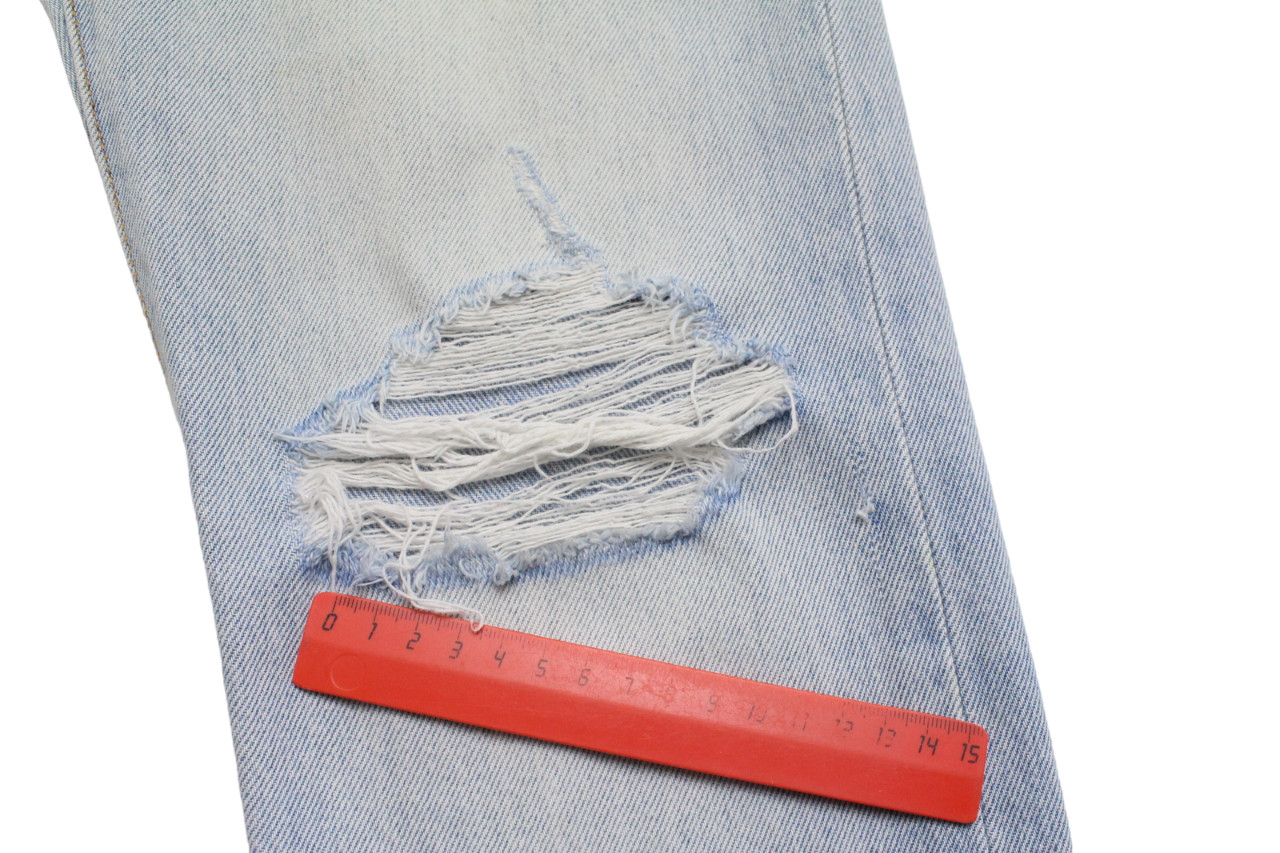 Levi's 501 CT Jeans Mens W24/L32 Customised Tapered Ripped Distressed Button thumbnail 15
