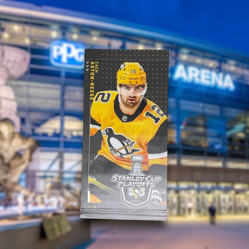 Zach Aston-Reese Player 24x48 2021 Playoffs Pittsburgh Penguins Arena Banner - Imagen 2 de 4