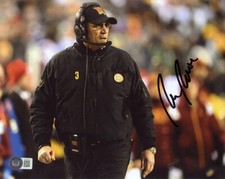 RON RIVERA SIGNED 8x10 PHOTO WASHINGTON COMMANDERS HEAD COACH RARE BECKETT BAS