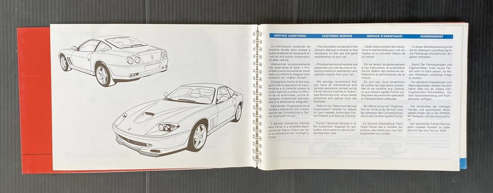 Ferrari 550 Maranello manuale uso e manutenzione originale ITA ENG FRA DEU - Immagine 4 di 4