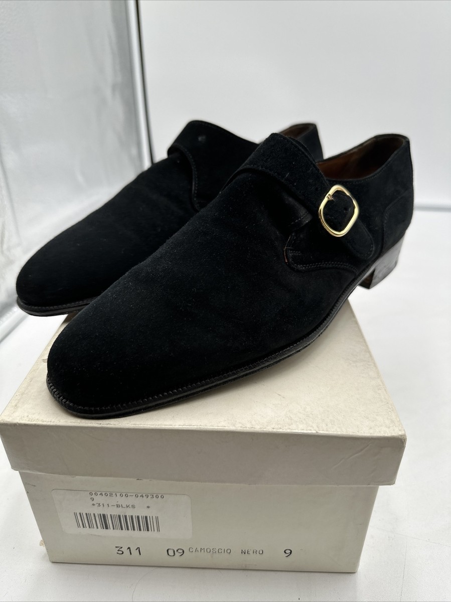 Antonio Brotini Per Bollicelli Mens Dress Shoes 9 Made In Italy Suede Black Buck Antonio Brotini Per Bollicelli Mens Dress Shoes Size 9 Made  main image 3