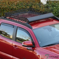 TLAPS For Dodge 2 Extendable Roof Rack Cargo Basket Storage Carrier+Fairing Blk