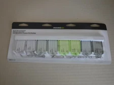 Hillman Group Set of 8 Key Ring ID Tags Holders and Organizer Rack