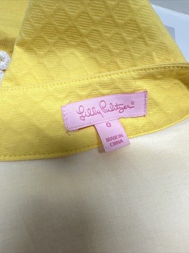Lilly Pulitzer Jacqueline Dress Shift Sleeveless Short Sun Glow Yellow Size 0 - Picture 8 of 10