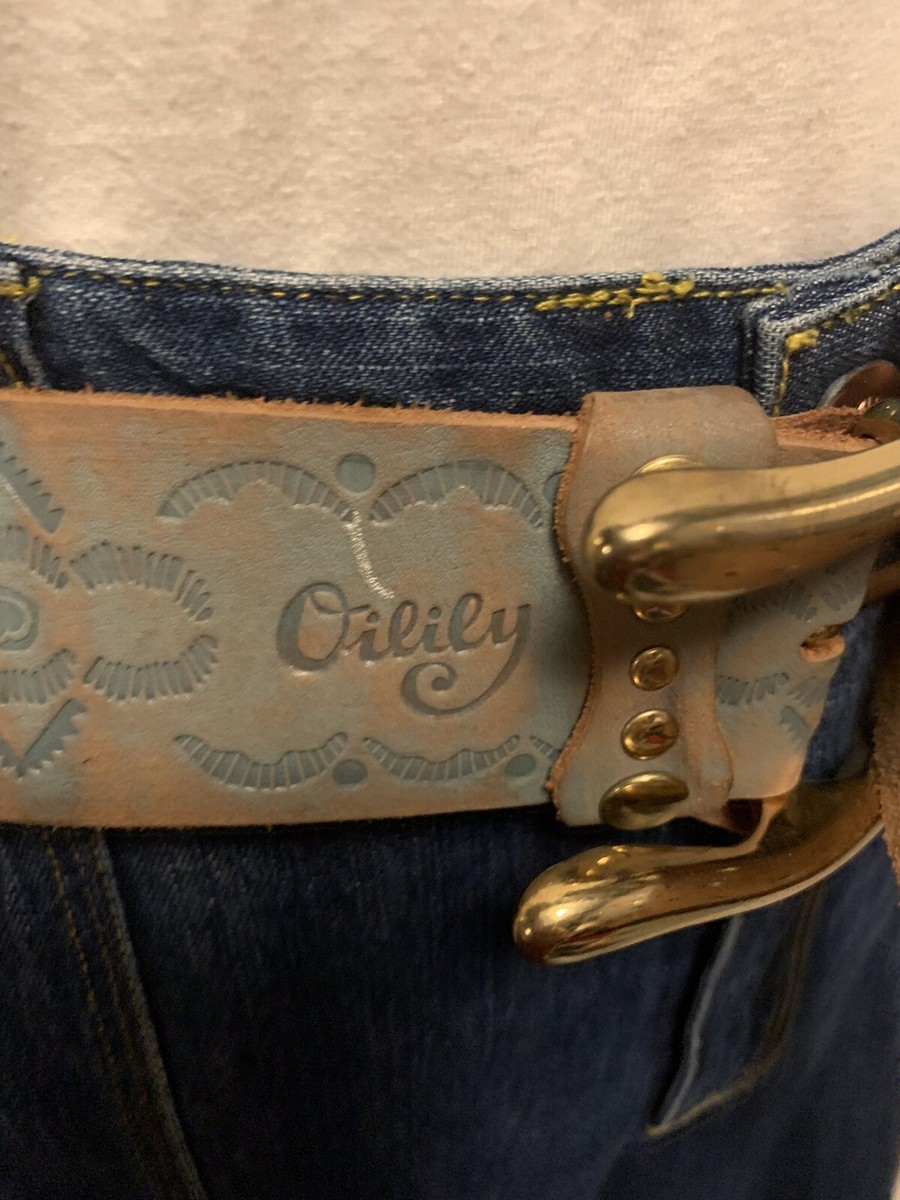 Oillily Leather Belt bundle LOT OF 3  S80 Made in Italy Oilily Blue Size Large Tooled Leather Belt 90cm Made In  main image 3