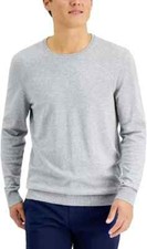 Alfani Mens Heather Crewneck Sweater Gray XL