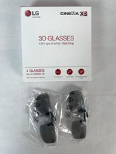 4 LG Cinema 3D Glasses Two - 2 Glasses sets AG-F314 W/ CLIP-ON GLASSES