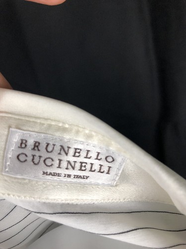 $1125 New Brunello Cucinelli Womens White Shirt Silk Cotton Size L Large 44 8 - Picture 6 of 8
