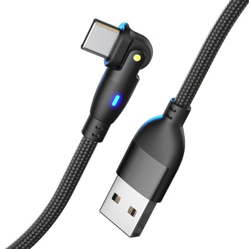 USB to Type C Fast Charging Cable 180 Degree Rotate Data Cord for Smartphone - Zdjęcie 14 z 14