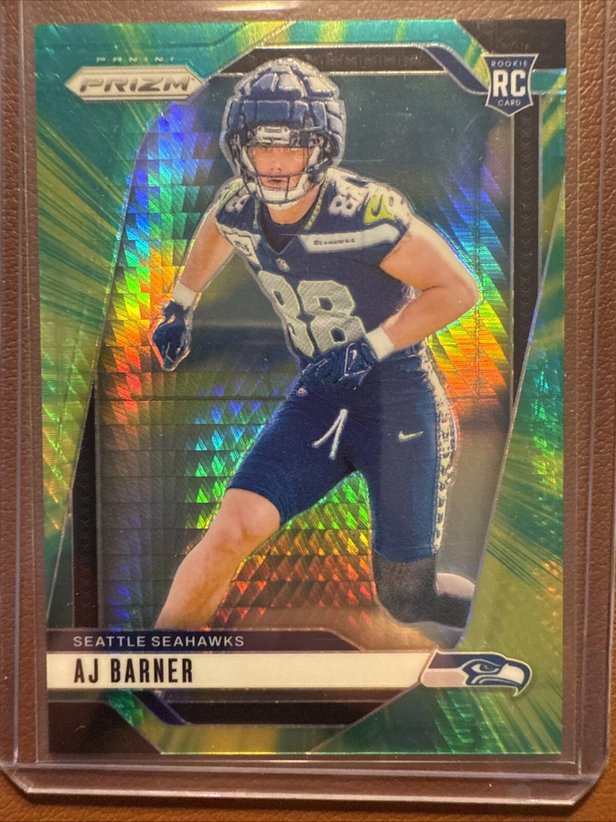 2024 Panini Prizm Football AJ Barner RC Hyper Prizm /180 Seahawks