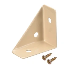 10Pcs Angle Corner Brackets 38x38mm Braces Joining Support with Screws Khaki