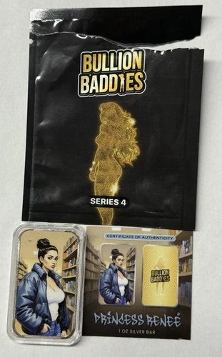 Bullion Baddies Series 4 Colorized 1 Oz Silver Bar Princess Renee Nice /480