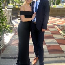 Lovers and Friends Small Galleria Gown Black Off Shoulder Maxi Dress