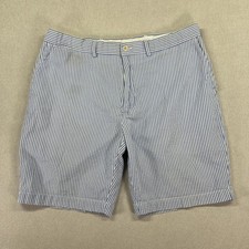 Vintage Polo Golf Ralph Lauren Shorts Mens 38 Blue Stripe Seersucker Chino Golf