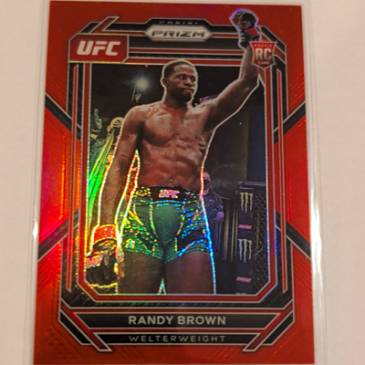 Panini Prizm UFC 2023 Randy Brown Red Prizm RC #106 Serial Numbered /199