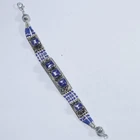 Handmade Tibetan silver Bracelet Ethnic Blue Lapis Artisan Handmade Bracelet B93